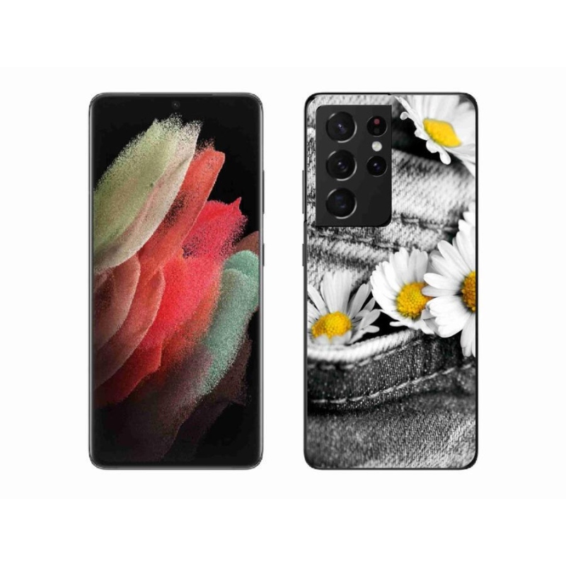 Gél tok mmCase a Samsung Galaxy S21 Ultra 5G készülékhez - margaréták