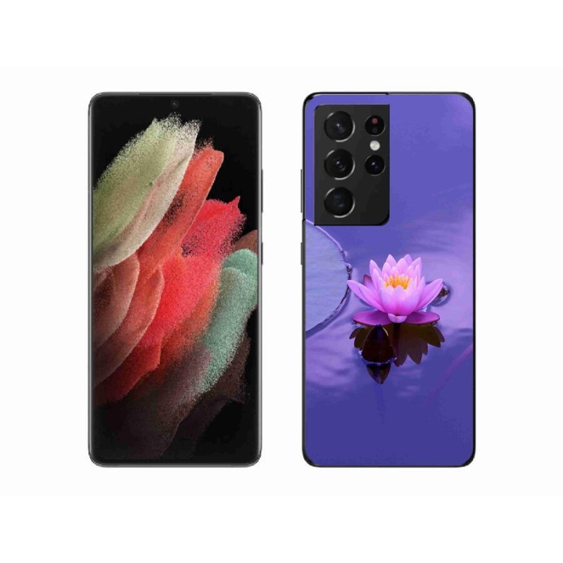 Gél tok mmCase Samsung Galaxy S21 Ultra 5G - virág a felszínen