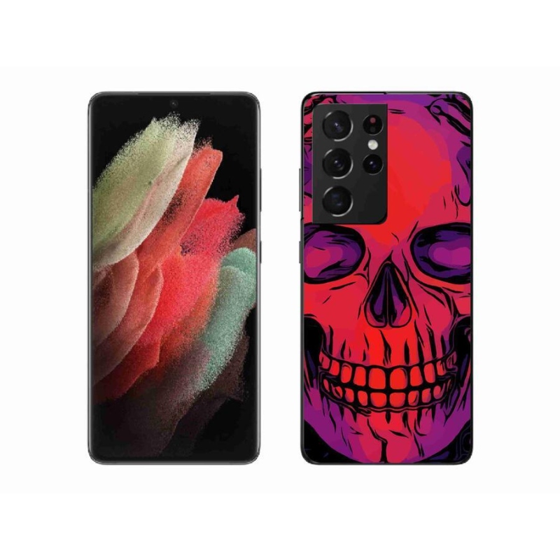 Gél tok mmCase a Samsung Galaxy S21 Ultra 5G készülékhez - koponya