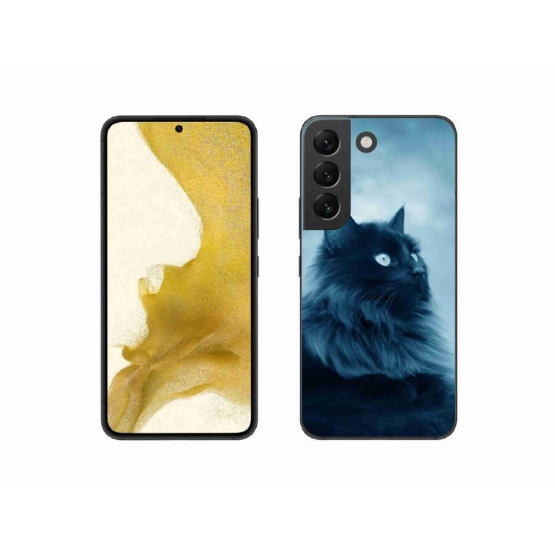 Gél tok mmCase Samsung Galaxy S22 5G - fekete macska 1