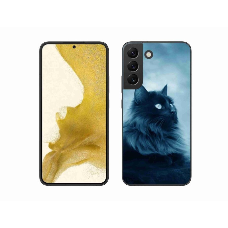 Gél tok mmCase Samsung Galaxy S22+ 5G - fekete macska 1