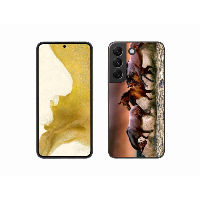 Gél tok mmCase a Samsung Galaxy S22 5G készülékhez - lovak 1