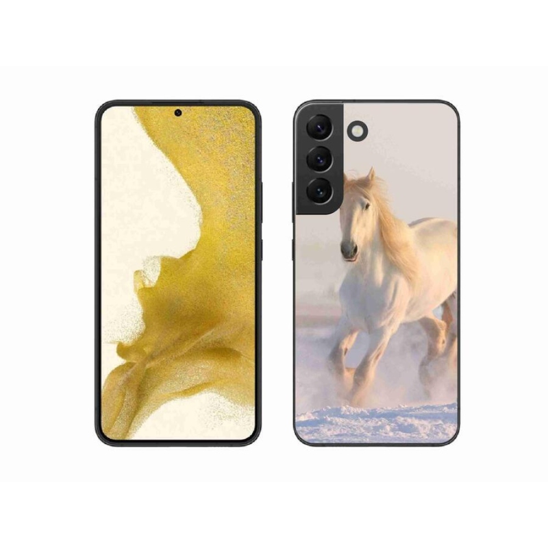 Gél tok mmCase Samsung Galaxy S22+ 5G - ló a hóban - Samsung Galaxy S22+ 5G számára