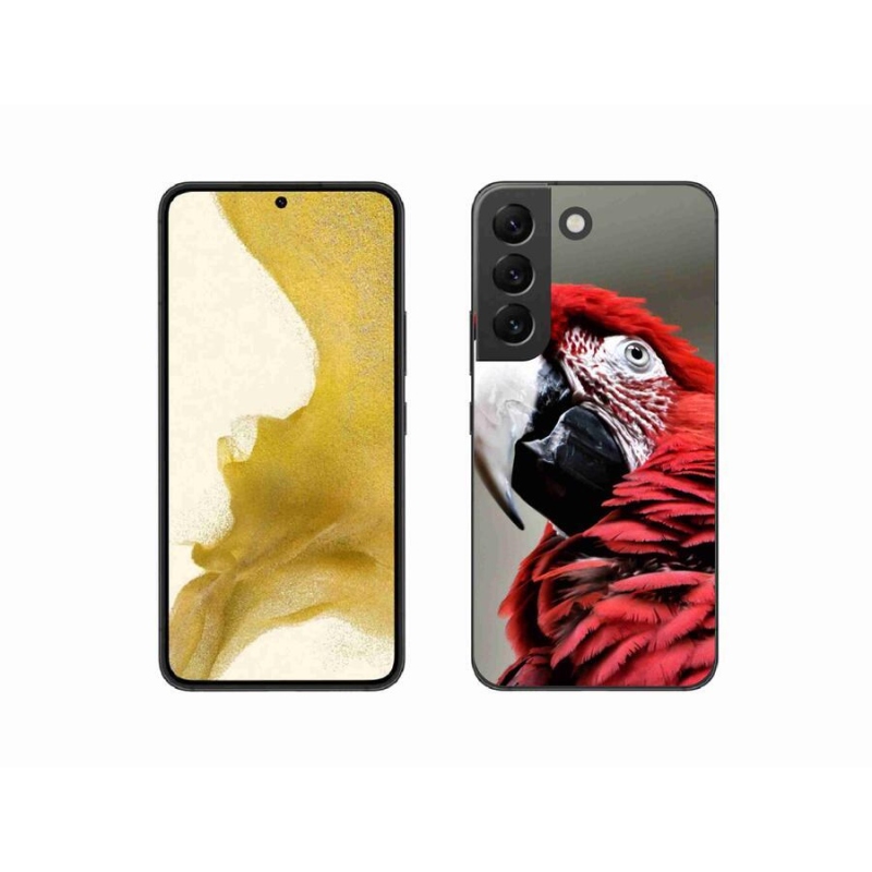 Gél tok mmCase a Samsung Galaxy S22 5G készülékhez - papagáj ara piros