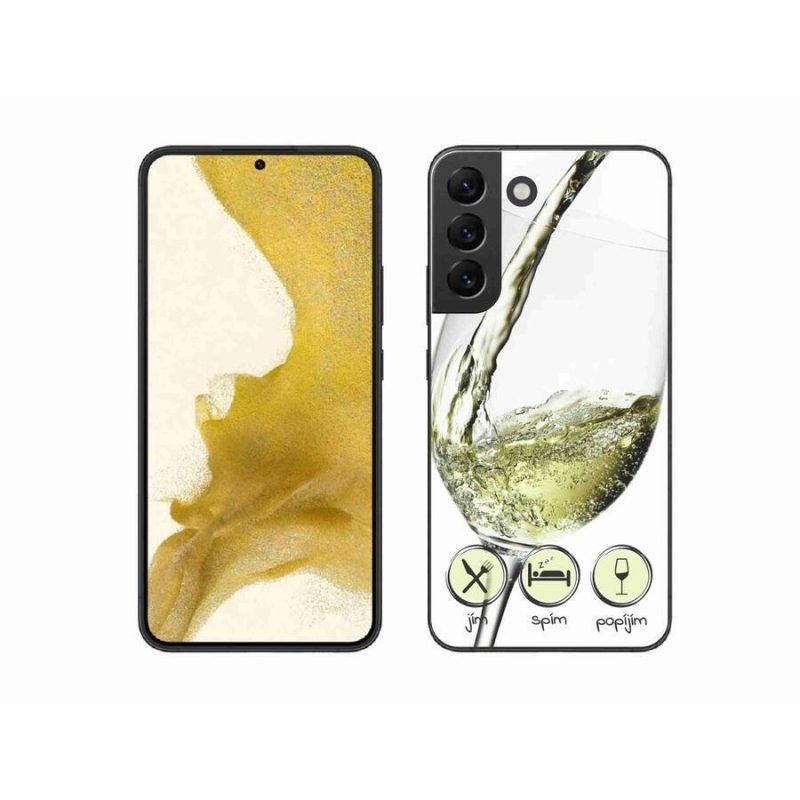 Gél tok mmCase Samsung Galaxy S22+ 5G - borospohár fehér
