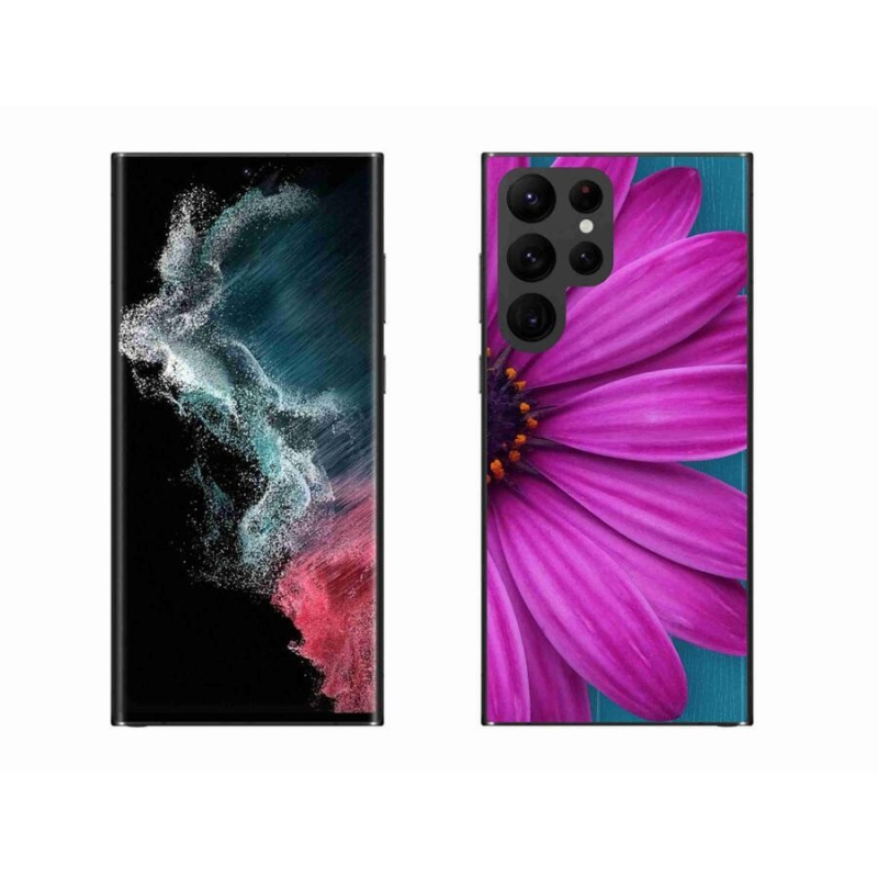 Gél tok mmCase a Samsung Galaxy S22 Ultra 5G készülékhez - lila százszorszép