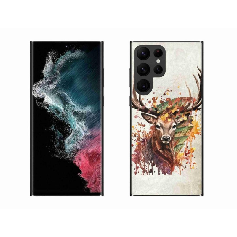 Gél tok mmCase a Samsung Galaxy S22 Ultra 5G készülékhez - szarvas 1