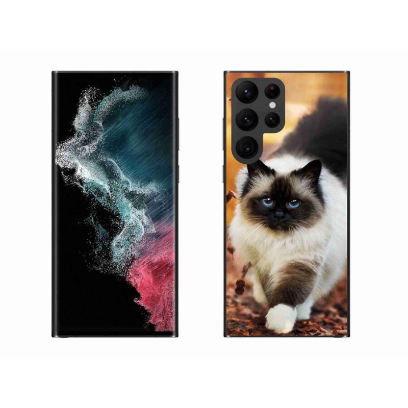 Gél tok mmCase a Samsung Galaxy S22 Ultra 5G készülékhez - macska