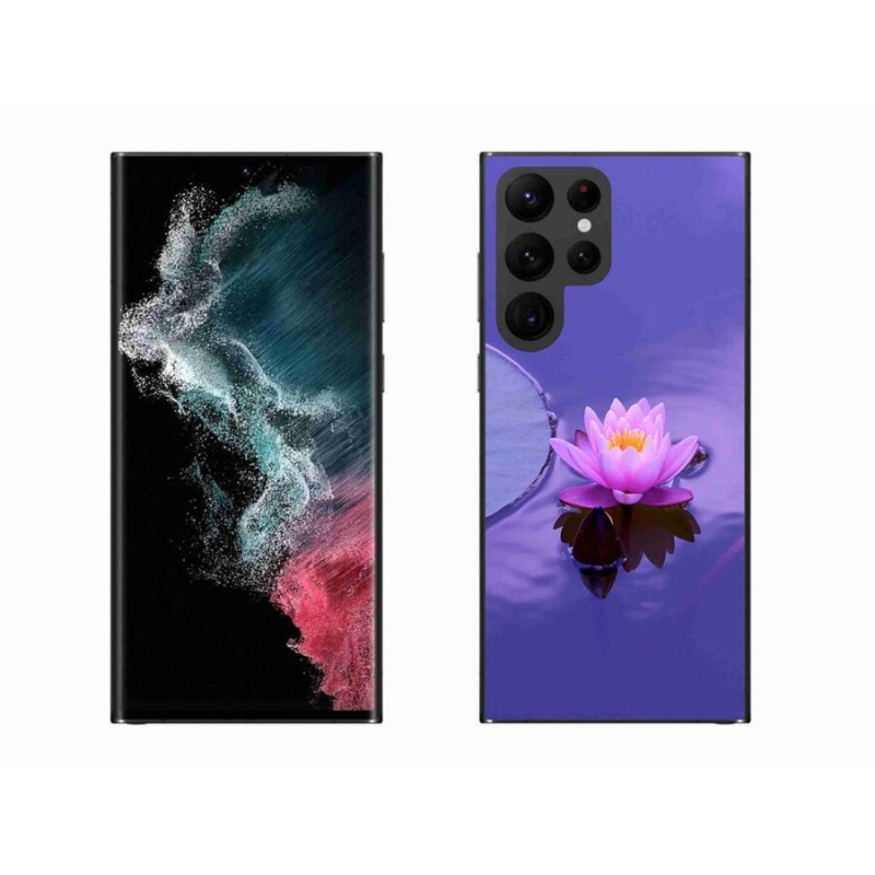 Gél tok mmCase Samsung Galaxy S22 Ultra 5G - virág a felszínen