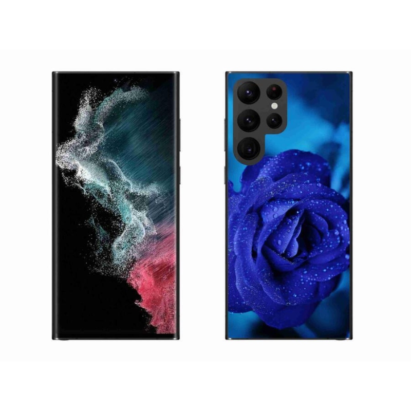 Gél tok mmCase Samsung Galaxy S22 Ultra 5G - kék rózsa