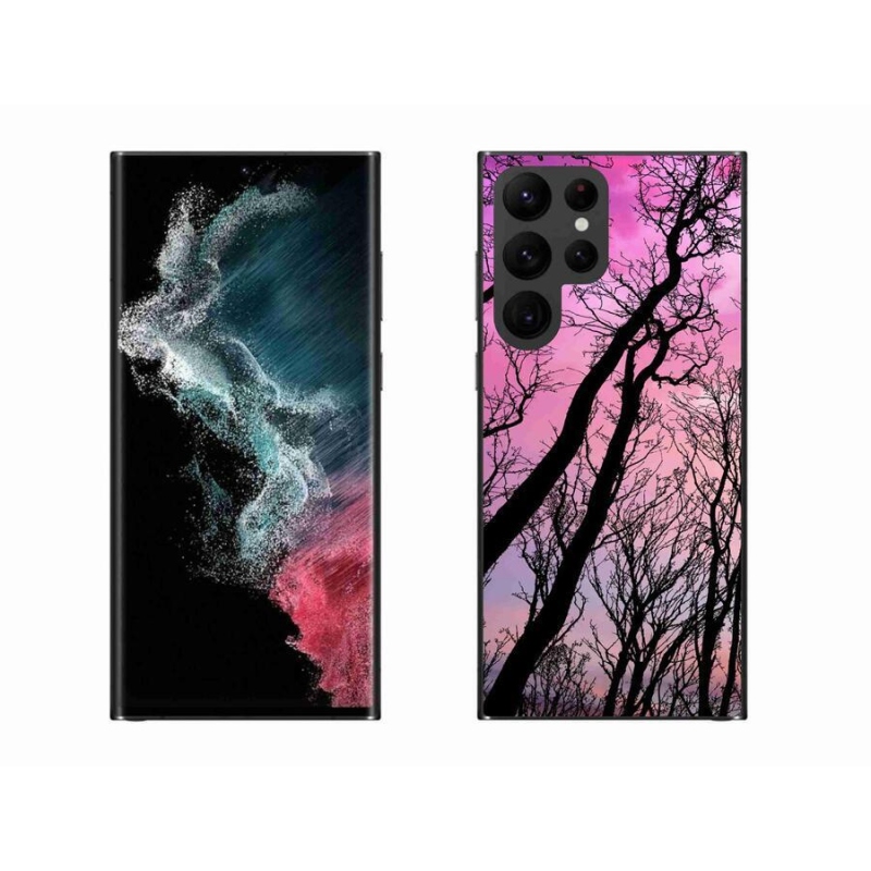 Gél tok mmCase a Samsung Galaxy S22 Ultra 5G készülékhez - kidőlt fák