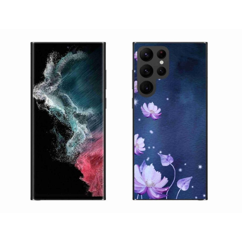 Gél tok mmCase a Samsung Galaxy S22 Ultra 5G készülékhez - hulló virágok