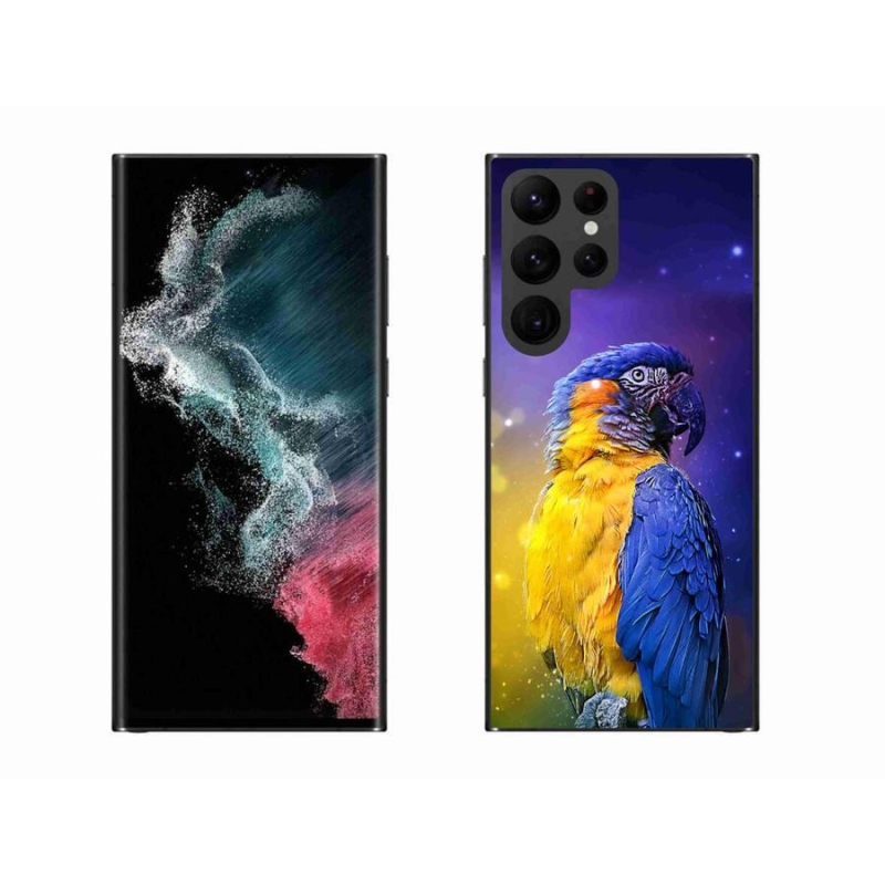 Gél tok mmCase a Samsung Galaxy S22 Ultra 5G készülékhez - papagáj ara 1