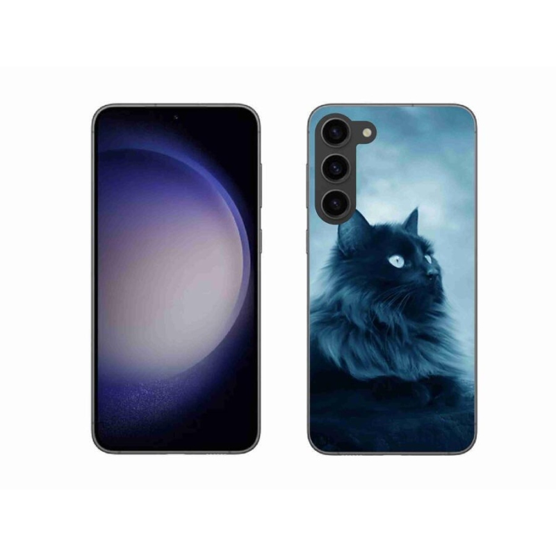 Gél tok mmCase Samsung Galaxy S23+ 5G - fekete macska 1