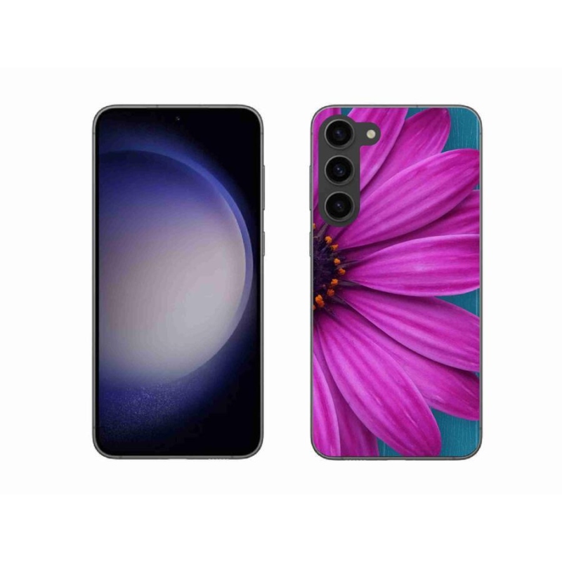 Gél tok mmCase Samsung Galaxy S23+ 5G készülékhez - lila margaréta