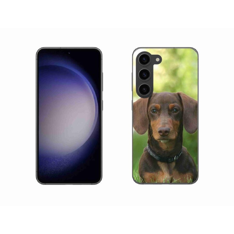 Gél tok mmCase a Samsung Galaxy S23 5G készülékhez - barna tacskó