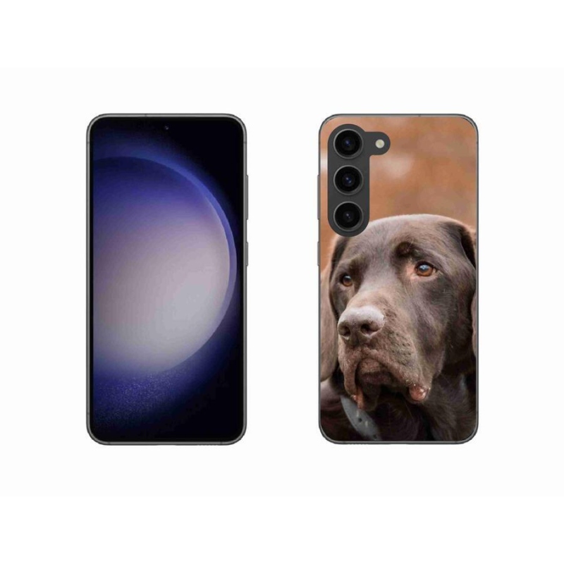 Gél tok mmCase a Samsung Galaxy S23 5G készülékhez - barna labrador