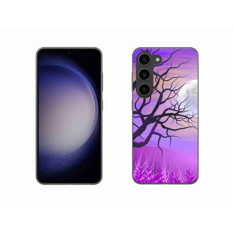 Gél tok mmCase a Samsung Galaxy S23 5G készülékhez - rajzfilmes kidőlt fa