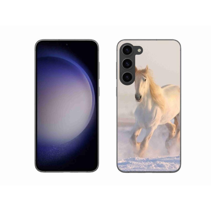 Gél tok mmCase a Samsung Galaxy S23+ 5G készülékhez - ló a hóban