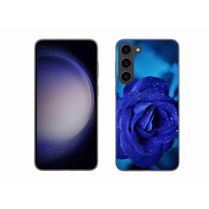 Gél tok mmCase Samsung Galaxy S23+ 5G - kék rózsa