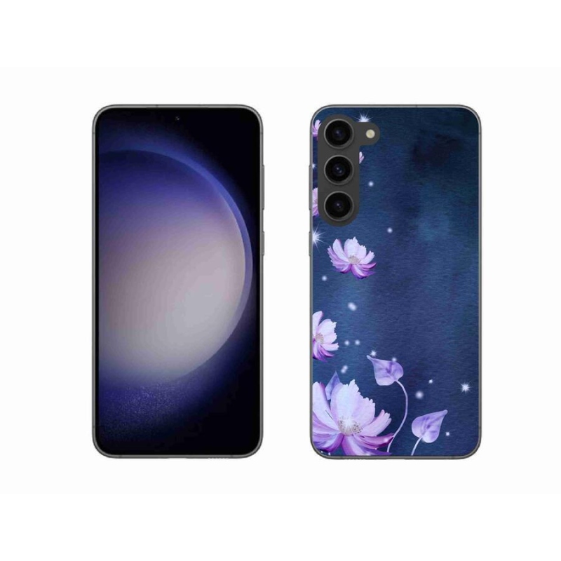 Gél tok mmCase a Samsung Galaxy S23+ 5G készülékhez - hulló virágok