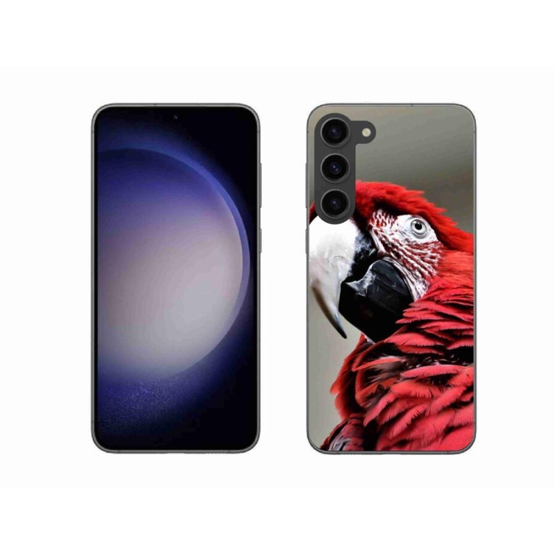 Gél tok mmCase Samsung Galaxy S23+ 5G - papagáj ara piros