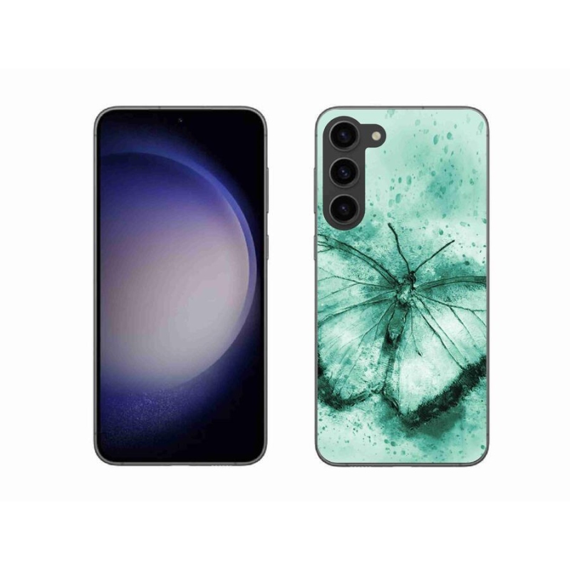 Gél tok mmCase Samsung Galaxy S23+ 5G - zöld lepke