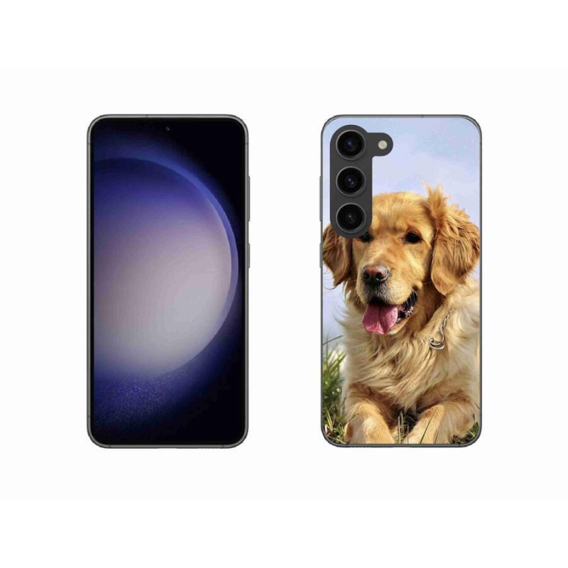 Gél tok mmCase Samsung Galaxy S23 5G - arany retrieverhez