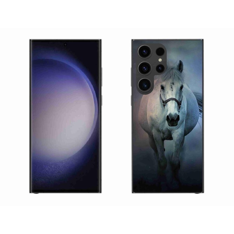 Gél tok mmCase Samsung Galaxy S23 Ultra 5G - futó fehér ló - Samsung Galaxy S23 Ultra 5G - futó fehér ló