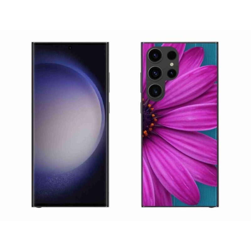 Gél tok mmCase a Samsung Galaxy S23 Ultra 5G készülékhez - lila százszorszép