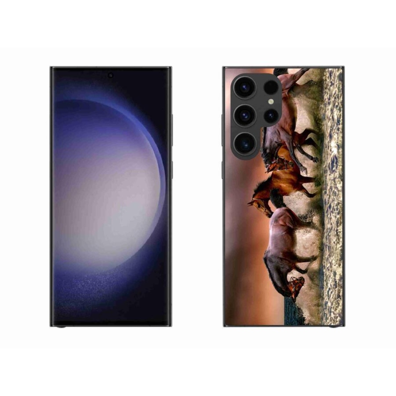 Gél tok mmCase a Samsung Galaxy S23 Ultra 5G készülékhez - lovak 1