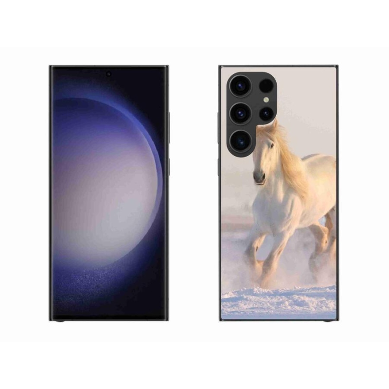 Gél tok mmCase a Samsung Galaxy S23 Ultra 5G készülékhez - ló a hóban