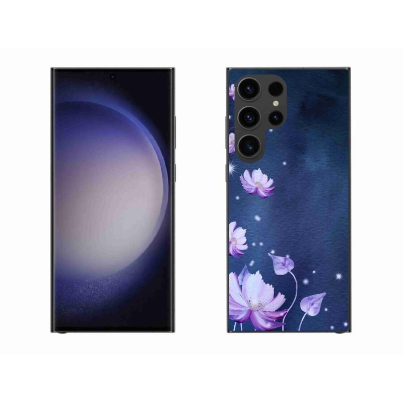 Gél tok mmCase a Samsung Galaxy S23 Ultra 5G készülékhez - hulló virágok