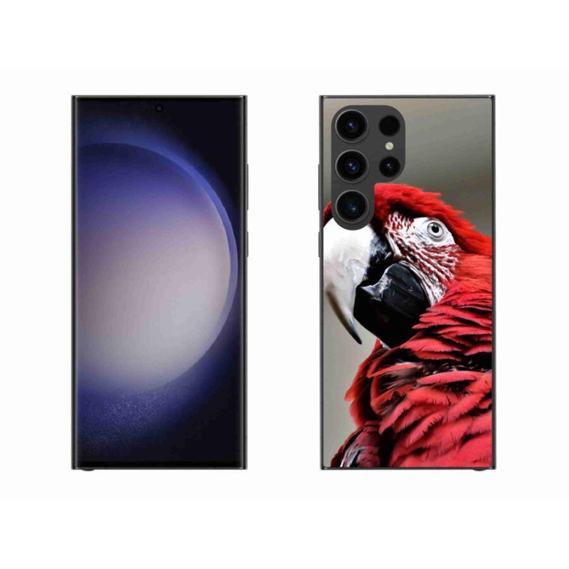 Gél tok mmCase a Samsung Galaxy S23 Ultra 5G készülékhez - papagáj ara piros