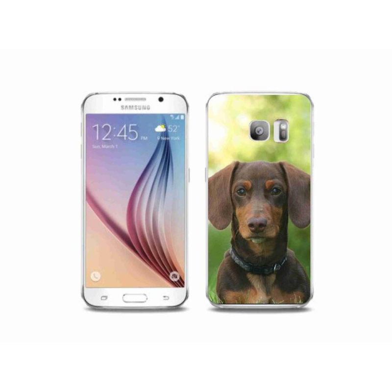 Gél tok mmCase Samsung Galaxy S6 Edge készülékhez - barna tacskó