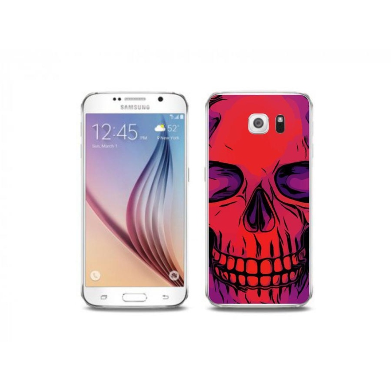 Gél tok mmCase Samsung Galaxy S6 Edge készülékhez - koponya