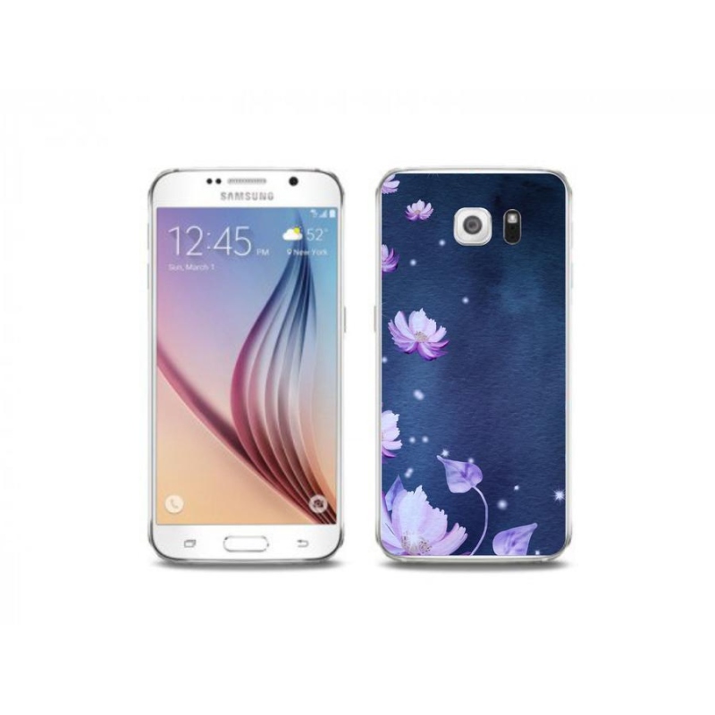 Gél tok mmCase mobiltelefonhoz Samsung Galaxy S6 Edge - hulló virágok