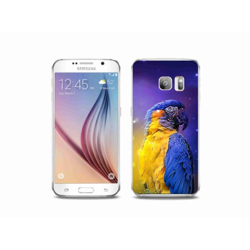 Gél tok mmCase Samsung Galaxy S6 Edge készülékhez - papagáj ara 1