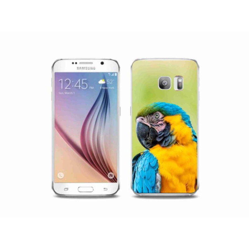 Gél tok mmCase Samsung Galaxy S6 Edge készülékhez - papagáj ara 2