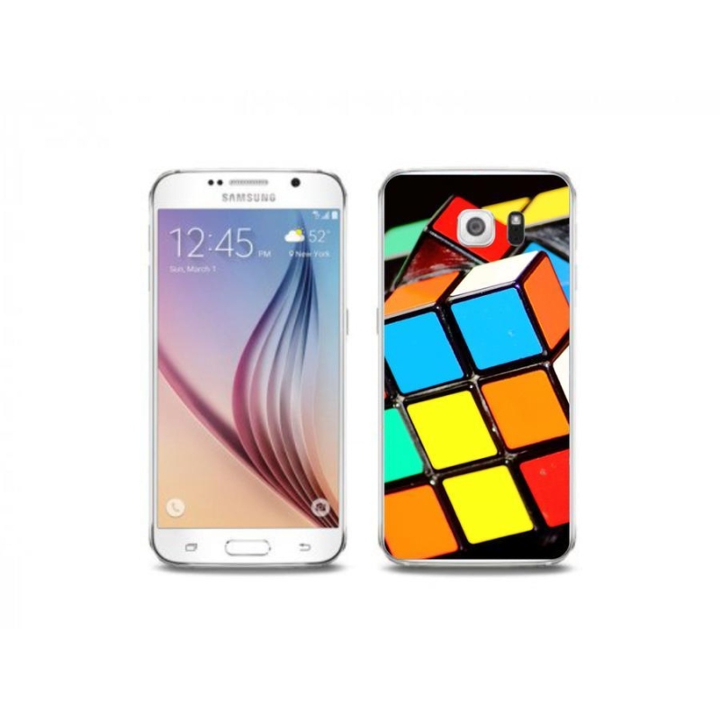 Gél tok mmCase Samsung Galaxy S6 Edge készülékhez - Rubik-kocka