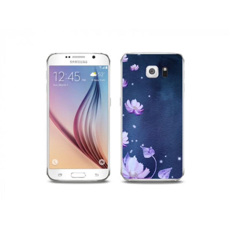 Gél tok mmCase mobiltelefonhoz Samsung Galaxy S6 - hulló virágok