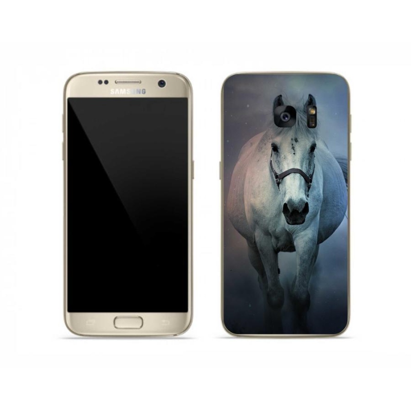Gél tok mmCase Samsung Galaxy S7 készülékhez - futó fehér ló