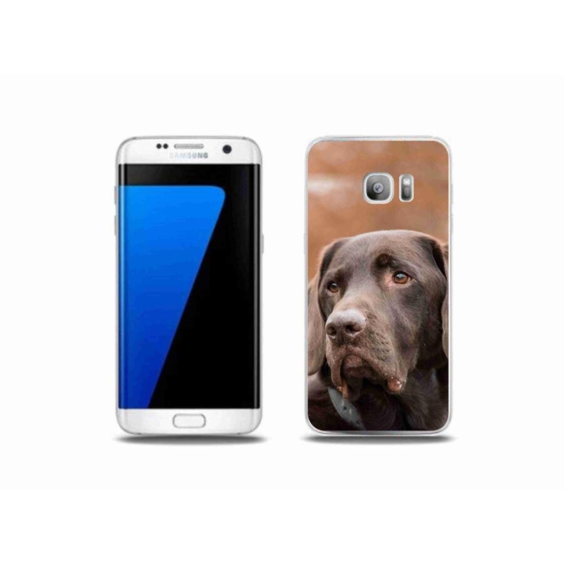 Zselés tok mmCase Samsung Galaxy S7 Edge készülékhez - barna labrador