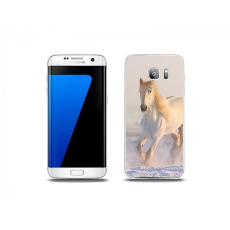 Gél tok mmCase Samsung Galaxy S7 Edge készülékhez - ló a hóban