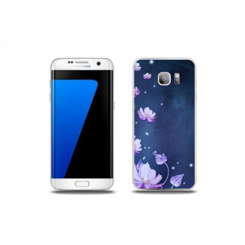 Gél tok mmCase Samsung Galaxy S7 Edge készülékhez - hulló virágok