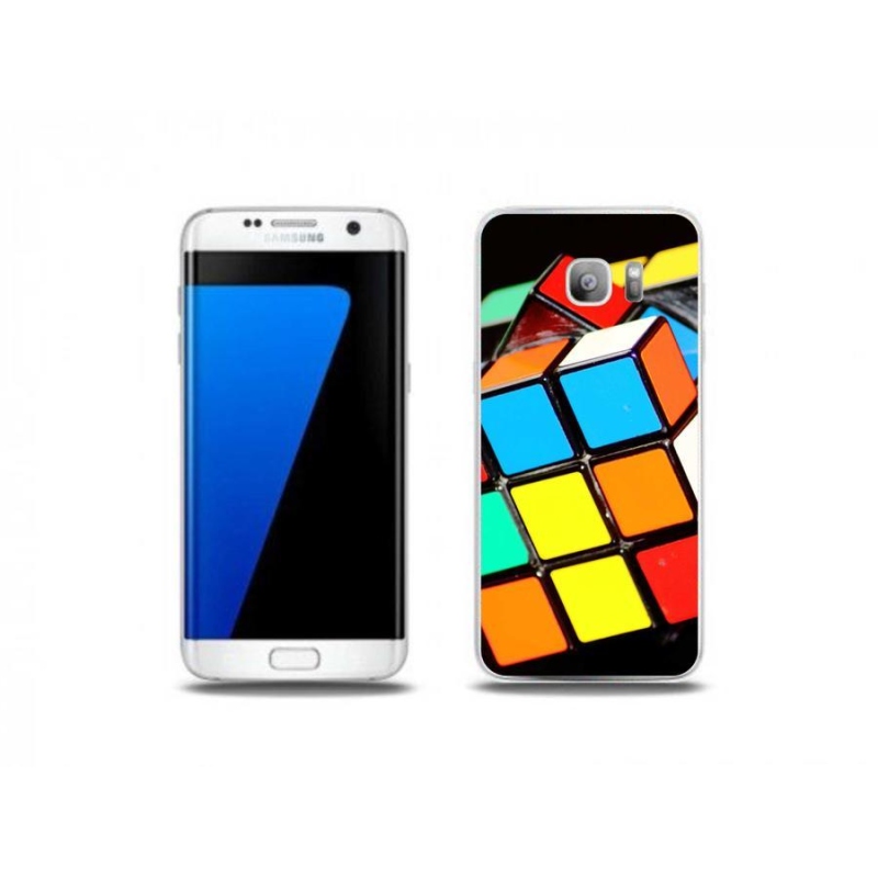 Gél tok mmCase Samsung Galaxy S7 Edge készülékhez - Rubik-kocka