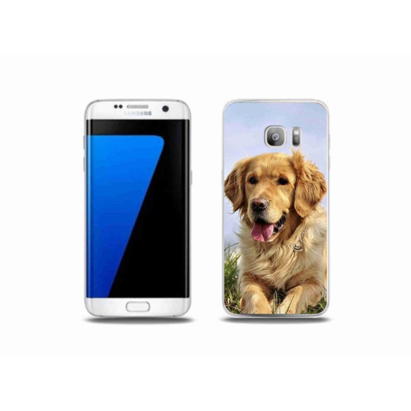 Gél tok mmCase Samsung Galaxy S7 Edge készülékhez - arany retriever