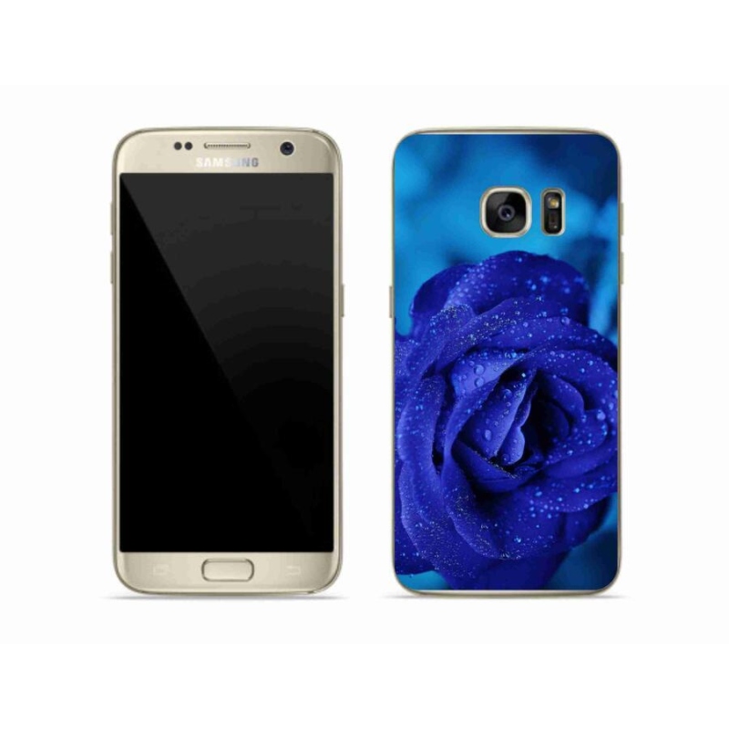 Gél tok mmCase Samsung Galaxy S7 készülékhez - kék rózsa
