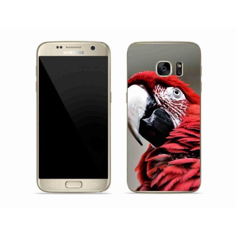 Gél tok mmCase Samsung Galaxy S7 készülékhez - papagáj ara piros