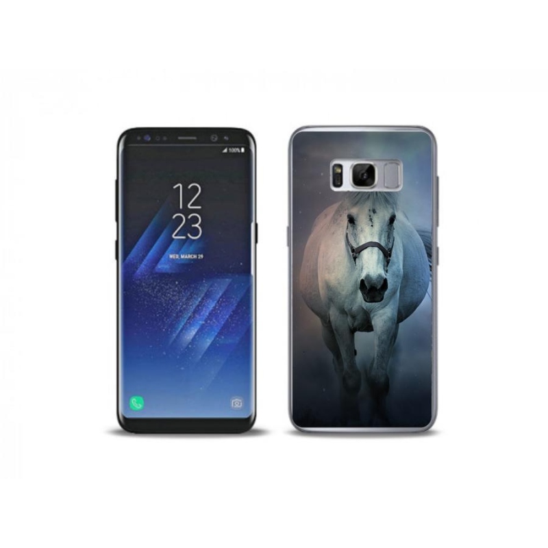 Gél tok mmCase Samsung Galaxy S8 Plus készülékhez - futó fehér ló